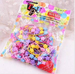 A lot of 50 PCS Hair Rubber Band, 3 CM in Diameter (a little more than one inch).
